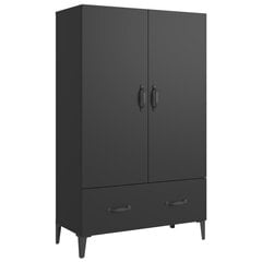 Komoda, juodos spalvos, 70x31x115cm, apdirbta mediena цена и информация | Шкафчики в гостиную | pigu.lt
