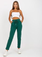 Женские темно-зеленые спортивные штаны цена и информация | Женские брюки | pigu.lt
