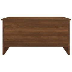 Kavos staliukas, rudas ąžuolo, 80x55,5x41,5cm, apdirbta mediena kaina ir informacija | Kavos staliukai | pigu.lt