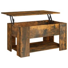 Kavos staliukas, dūminio ąžuolo, 79x49x41cm, apdirbta mediena kaina ir informacija | Kavos staliukai | pigu.lt
