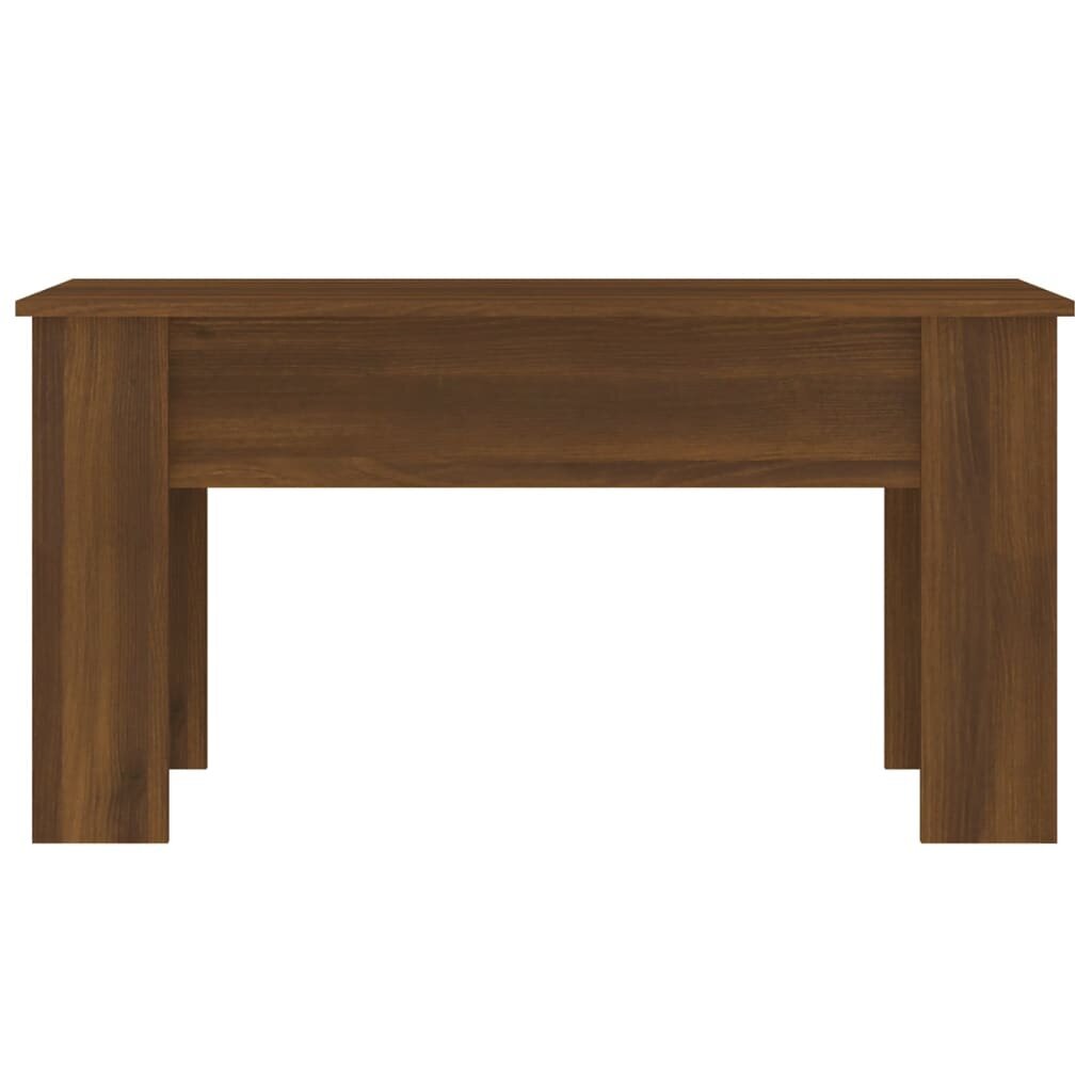 Kavos staliukas, rudas ąžuolo, 101x49x52cm, apdirbta mediena kaina ir informacija | Kavos staliukai | pigu.lt