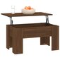 Kavos staliukas, rudas ąžuolo, 79x49x41cm, apdirbta mediena kaina ir informacija | Kavos staliukai | pigu.lt