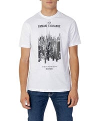 Marškinėliai vyrams Armani Exchange, balti цена и информация | Футболка мужская | pigu.lt
