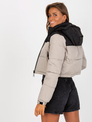 Женская черно-бежевая зимняя куртка цена и информация | Женские куртки | pigu.lt