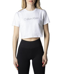 Marškinėliai moterims Calvin Klein Performance, balti цена и информация | Женские футболки | pigu.lt