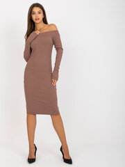 Suknelė moterims Factory Price, ruda kaina ir informacija | Suknelės | pigu.lt