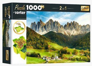 TREFL dėlionė 2in1 Nuostabus dolomitų kraštovaizdis, dėlionė + padėkliukai detalėms kaina ir informacija | Dėlionės (puzzle) | pigu.lt