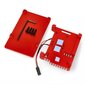 Raspberry Pi 4B aliumininis radiatorius su dviem ventiliatoriais - dėžutė raudonos spalvos цена и информация | Atviro kodo elektronika | pigu.lt
