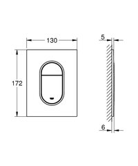 GROHE Arena cosmopolitan s vandens nuleidimo plokštė 37624000 kaina ir informacija | Priedai unitazams, bidė | pigu.lt