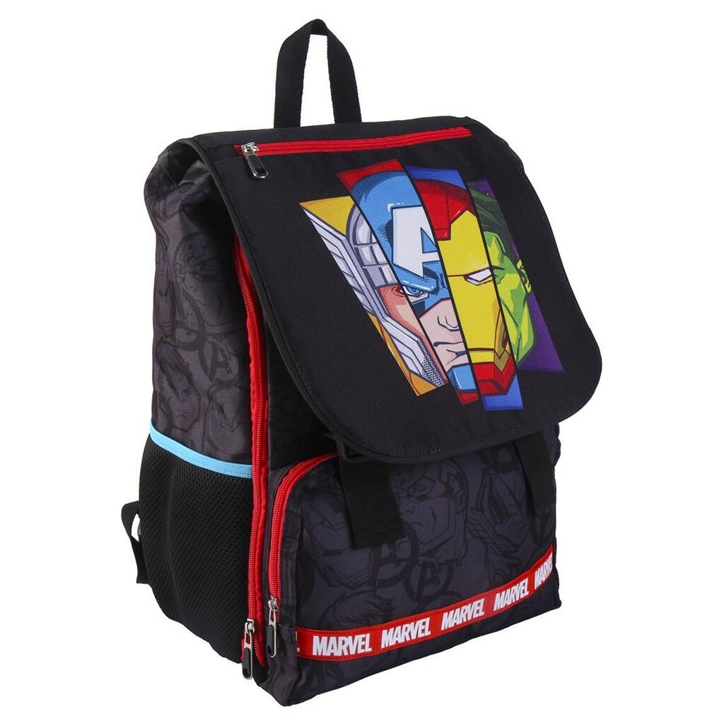 Mokyklinis krepšys The Avengers Juoda (28,5 x 15 x 41 cm) kaina ir informacija | Kuprinės mokyklai, sportiniai maišeliai | pigu.lt