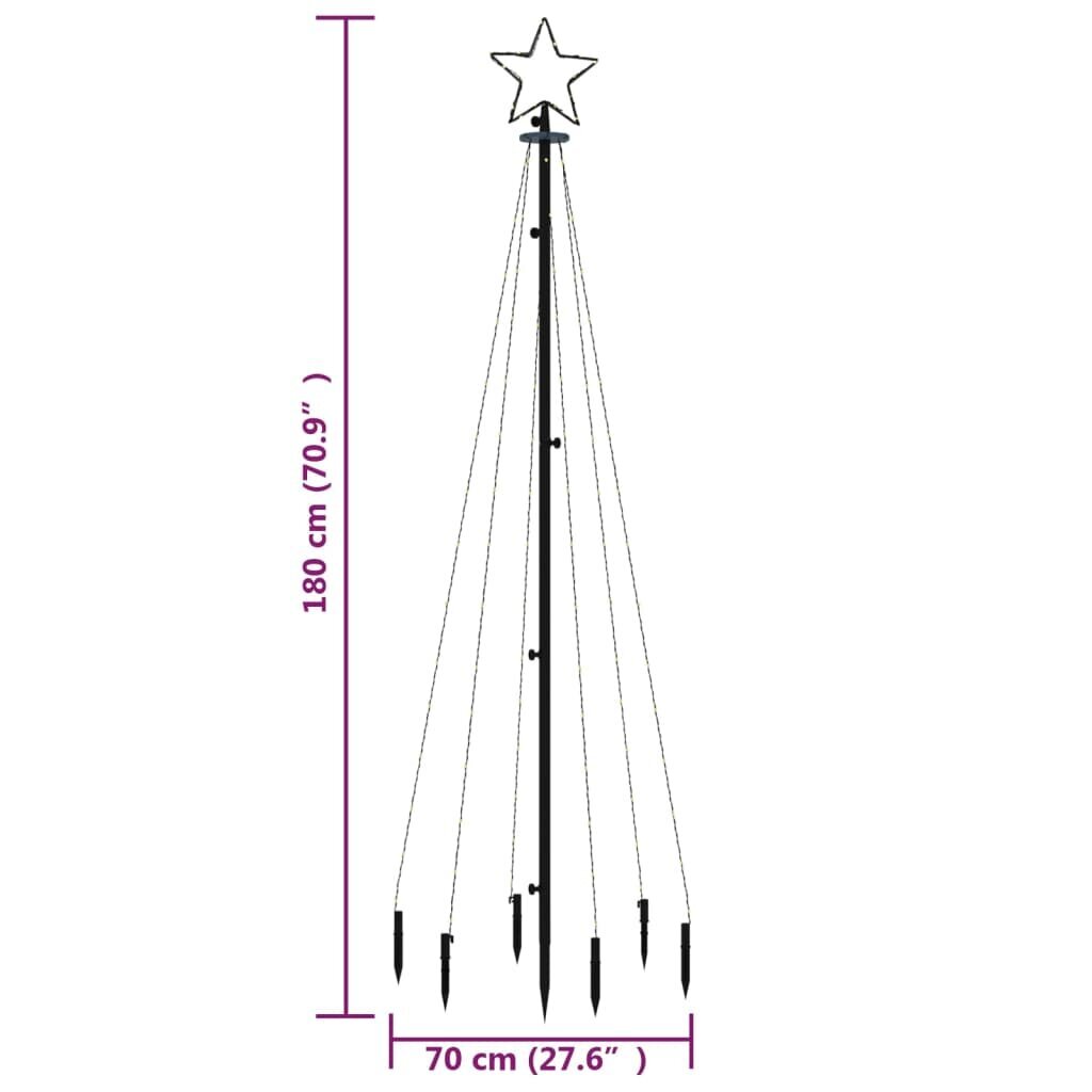 Kalėdų eglutė su kuoliuku, 108 LED, 180cm kaina ir informacija | Girliandos | pigu.lt