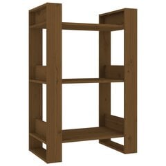 Spintelė knygoms/kambario pertvara, ruda, 60x35x91cm, mediena kaina ir informacija | Lentynos | pigu.lt