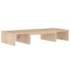 Monitoriaus stovas, 60x24x10,5cm, pušies medienos masyvas цена и информация | Тумбы под телевизор | pigu.lt