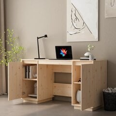 Rašomasis stalas, 140x50x75cm, pušies medienos masyvas kaina ir informacija | Kompiuteriniai, rašomieji stalai | pigu.lt