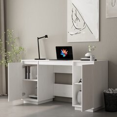 Rašomasis stalas, baltas, 140x50x75cm, pušies medienos masyvas kaina ir informacija | Kompiuteriniai, rašomieji stalai | pigu.lt