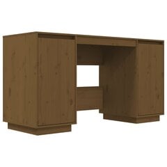 Rašomasis stalas, medaus rudas, 140x50x75cm, pušies masyvas kaina ir informacija | Kompiuteriniai, rašomieji stalai | pigu.lt