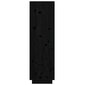 Komoda, juodos spalvos, 38x35x117cm, pušies medienos masyvas kaina ir informacija | Svetainės spintelės | pigu.lt