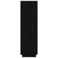 Komoda, juodos spalvos, 74x35x117cm, pušies medienos masyvas kaina ir informacija | Svetainės spintelės | pigu.lt