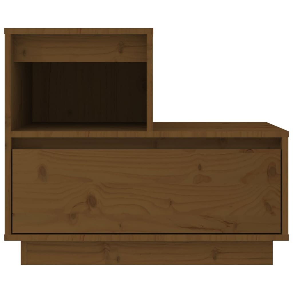Naktinės spintelės, 2 vnt., medaus rudos, 60 x 34 x 51 cm, pušis kaina ir informacija | Spintelės prie lovos | pigu.lt