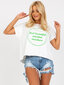 Marškinėliai moterims, baltos spalvos kaina ir informacija | Marškinėliai moterims | pigu.lt