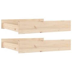 Stalčiai po lova, 2vnt., pušies medienos masyvas kaina ir informacija | vidaXL Priedai baldams | pigu.lt
