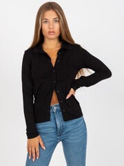 Женская черная повседневная рубашка цена и информация | Женские блузки, рубашки | pigu.lt