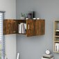Sieninė spintelė, dūminio ąžuolo spalvos, 80x39x40cm, mediena kaina ir informacija | Lentynos | pigu.lt