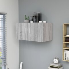 Sieninė spintelė, pilkos ąžuolo spalvos, 80x39x40cm, mediena цена и информация | Полки | pigu.lt