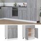 Apatinė spintelė su stalčiumi, pilka, 60 x 46 x 81,5 cm, mediena kaina ir informacija | Virtuvinės spintelės | pigu.lt