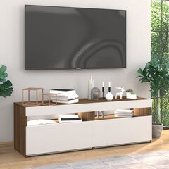 Televizoriaus spintelės su led, 2vnt., rudos, 60x35x40cm kaina ir informacija | TV staliukai | pigu.lt