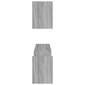 Sieninės lentynos, 2vnt., pilkos ąžuolo, 100x15x20cm, mediena kaina ir informacija | Lentynos | pigu.lt