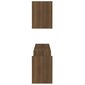 Sieninės lentynos, 2vnt., rudos ąžuolo, 100x15x20cm, mediena kaina ir informacija | Lentynos | pigu.lt
