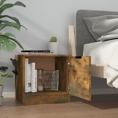 Naktinė spintelė, dūminio ąžuolo spalvos, 40x39x40cm kaina ir informacija | Spintelės prie lovos | pigu.lt