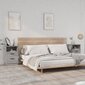 Naktinės spintelės, 2vnt., pilkos ąžuolo, apdirbta mediena kaina ir informacija | Spintelės prie lovos | pigu.lt
