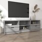 Televizoriaus spintelė, pilka ąžuolo, 150x33,5x45cm, mediena kaina ir informacija | TV staliukai | pigu.lt