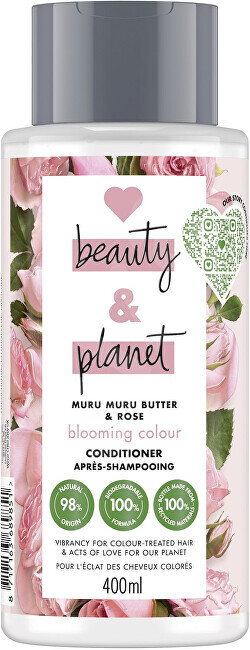 Kondicionierius dažytiems plaukams su rožių aliejumi ir muru muru sviestu Love Beauty and Planet, 400 ml kaina ir informacija | Balzamai, kondicionieriai | pigu.lt