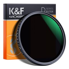 K&amp;F Concept ND8-ND2000 67mm Nano X Variable ND filter with Multi - Resistant coating kaina ir informacija | Priedai fotoaparatams | pigu.lt