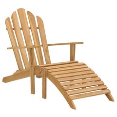 Kėdės su pakojomis vidaXL Adirondack, 2 vnt., rudos kaina ir informacija | Lauko kėdės, foteliai, pufai | pigu.lt