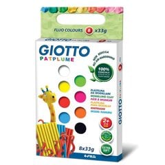 Plastilinas Giotto Patplume Neon, 8x33 gr., 513200 цена и информация | Принадлежности для рисования, лепки | pigu.lt