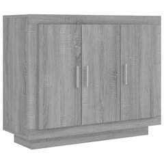 Šoninė spintelė, pilkos ąžuolo spalvos, 92x35x75cm, mediena цена и информация | Шкафчики в гостиную | pigu.lt