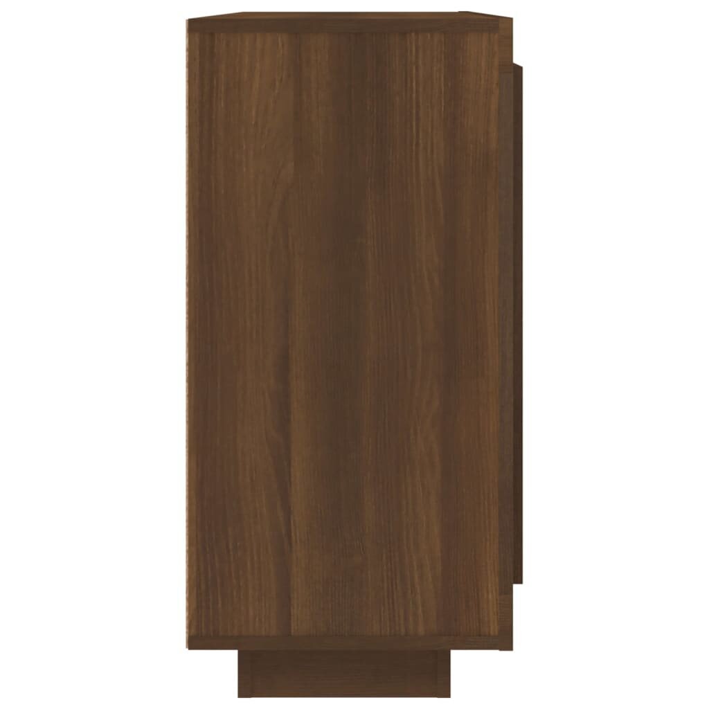 Šoninė spintelė, rudos ąžuolo spalvos, 92x35x75cm, mediena kaina ir informacija | Svetainės spintelės | pigu.lt