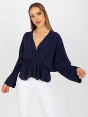 Женская темно-синяя блуза одного размера цена и информация | Женские блузки, рубашки | pigu.lt