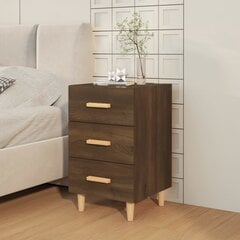 Naktinė spintelė, ruda ąžuolo, 40 x 40 x 66 cm, apdirbta mediena kaina ir informacija | Spintelės prie lovos | pigu.lt