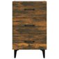 Naktinė spintelė, dūminio ąžuolo, 40 x 40 x 66 cm, apdirbta mediena kaina ir informacija | Spintelės prie lovos | pigu.lt