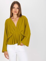 Женская оливковая блуза одного размера цена и информация | Женские блузки, рубашки | pigu.lt