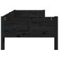 Lova, juodos spalvos, 90x200cm, pušies medienos masyvas kaina ir informacija | Lovos | pigu.lt