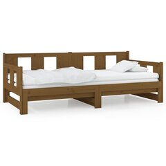 Ištraukiama lova, medaus ruda, 2x(80x200)cm, pušies masyvas цена и информация | Кровати | pigu.lt