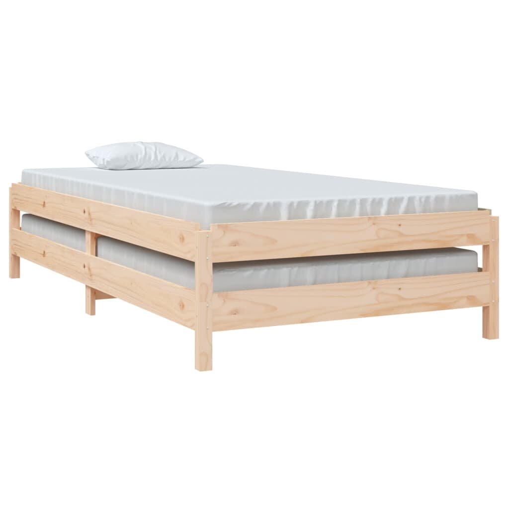 Sudedama lova, 80x200cm, pušies medienos masyvas kaina ir informacija | Lovos | pigu.lt