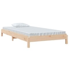 Sudedama lova, 90x190cm, pušies medienos masyvas kaina ir informacija | Lovos | pigu.lt