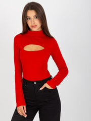 Женская красная блузка с высоким воротником цена и информация | Женские блузки, рубашки | pigu.lt